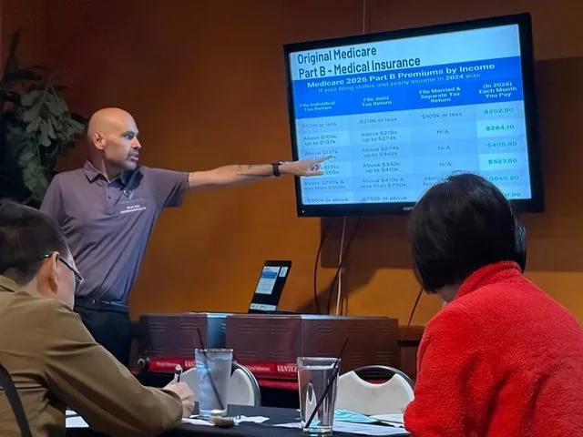 Peter R. Joseph presenting at a Medicare seminar